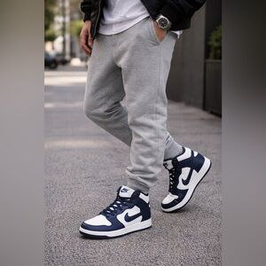 Nike Dunk High “Midnight Navy” • Men’s US 8.5 • Gently Worn